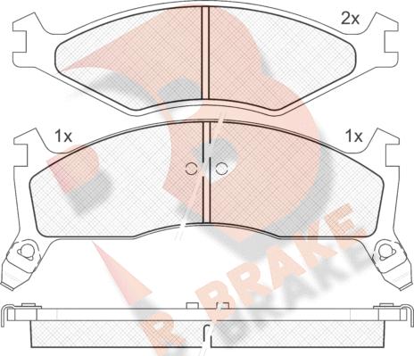 R Brake RB1270 - Bremžu uzliku kompl., Disku bremzes autodraugiem.lv