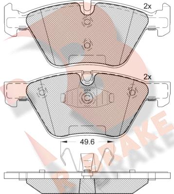 R Brake RB1795 - Bremžu uzliku kompl., Disku bremzes autodraugiem.lv