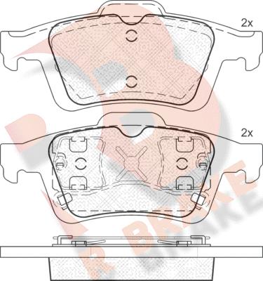 R Brake RB1743 - Bremžu uzliku kompl., Disku bremzes autodraugiem.lv