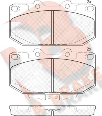 R Brake RB1755 - Bremžu uzliku kompl., Disku bremzes autodraugiem.lv