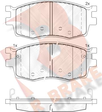 R Brake RB1711 - Bremžu uzliku kompl., Disku bremzes autodraugiem.lv