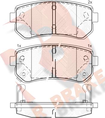 R Brake RB1712 - Bremžu uzliku kompl., Disku bremzes autodraugiem.lv