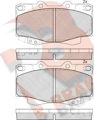 R Brake RB1781 - Bremžu uzliku kompl., Disku bremzes autodraugiem.lv