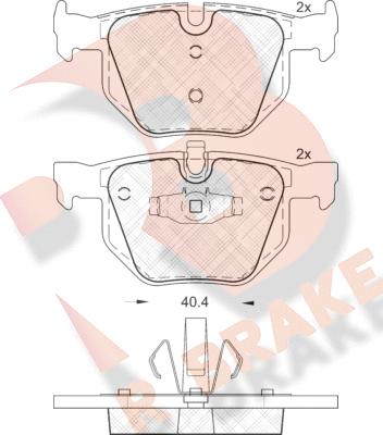 R Brake RB1739 - Bremžu uzliku kompl., Disku bremzes autodraugiem.lv