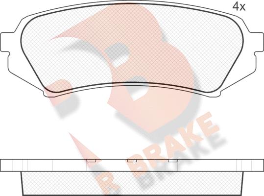 R Brake RB1734 - Bremžu uzliku kompl., Disku bremzes autodraugiem.lv