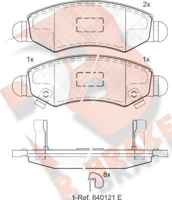 R Brake RB1731 - Bremžu uzliku kompl., Disku bremzes autodraugiem.lv