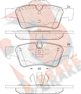 R Brake RB1770 - Bremžu uzliku kompl., Disku bremzes autodraugiem.lv