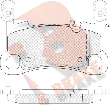 R Brake RB2458 - Bremžu uzliku kompl., Disku bremzes autodraugiem.lv