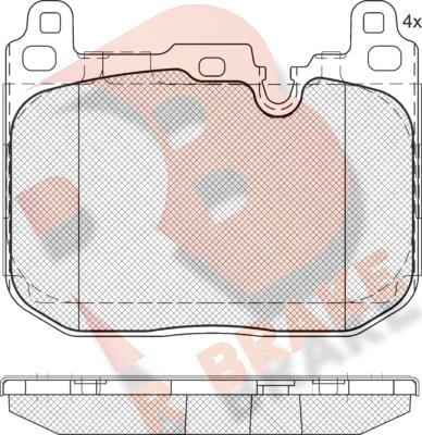 R Brake RB2093-208 - Bremžu uzliku kompl., Disku bremzes autodraugiem.lv