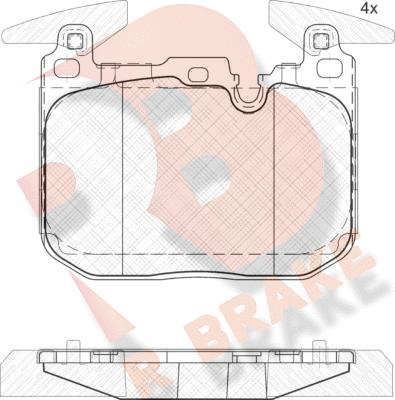 R Brake RB2093 - Bremžu uzliku kompl., Disku bremzes autodraugiem.lv