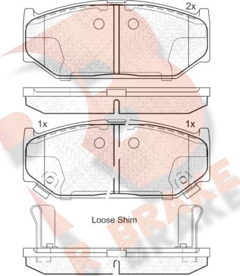 R Brake RB2045 - Bremžu uzliku kompl., Disku bremzes autodraugiem.lv