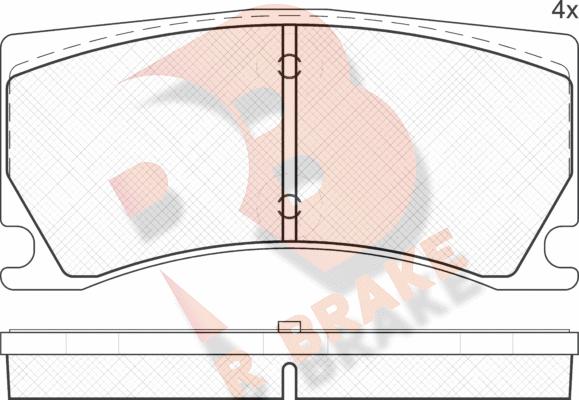 R Brake RB2041 - Bremžu uzliku kompl., Disku bremzes autodraugiem.lv