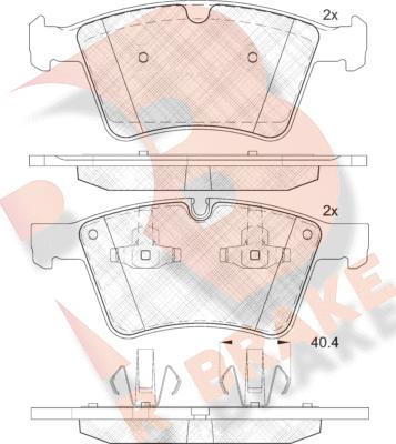 R Brake RB2086 - Bremžu uzliku kompl., Disku bremzes autodraugiem.lv