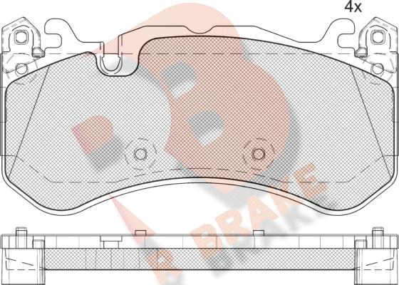 R Brake RB2079-204 - Bremžu uzliku kompl., Disku bremzes autodraugiem.lv