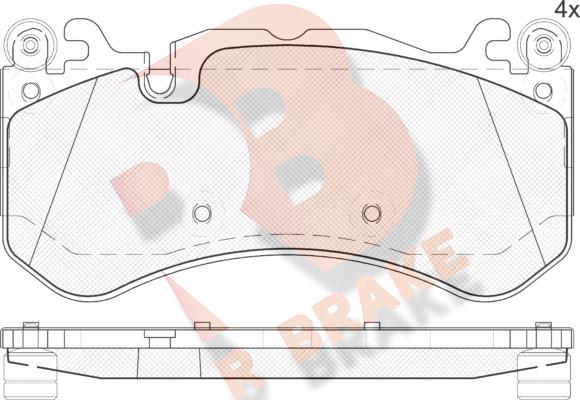 R Brake RB2079 - Bremžu uzliku kompl., Disku bremzes autodraugiem.lv