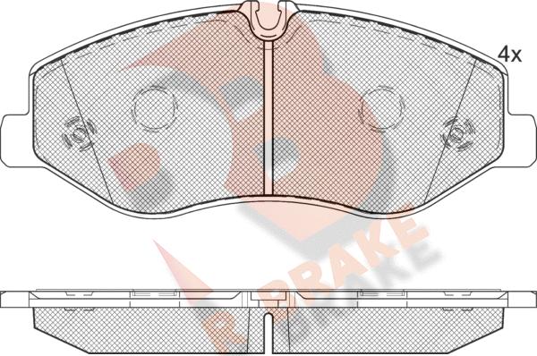 R Brake RB2191 - Bremžu uzliku kompl., Disku bremzes autodraugiem.lv