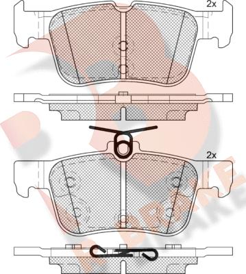 R Brake RB2198-200 - Bremžu uzliku kompl., Disku bremzes autodraugiem.lv