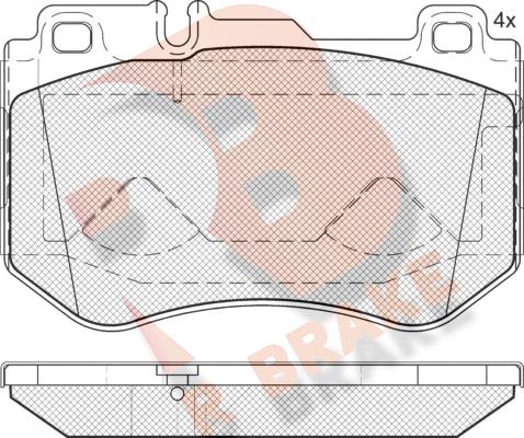 R Brake RB2197 - Bremžu uzliku kompl., Disku bremzes autodraugiem.lv