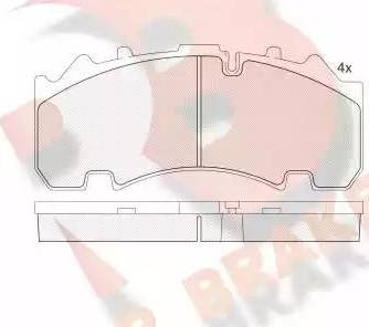 R Brake RB2155 - Bremžu uzliku kompl., Disku bremzes autodraugiem.lv