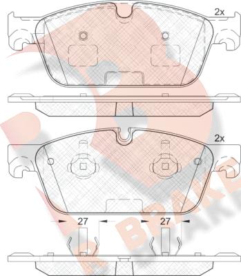 R Brake RB2105 - Bremžu uzliku kompl., Disku bremzes autodraugiem.lv