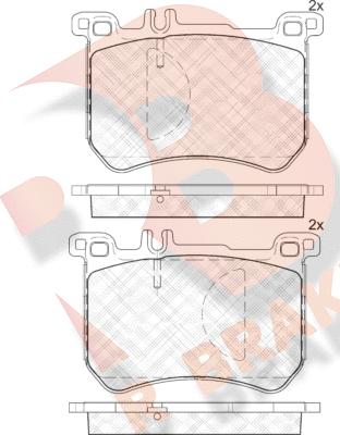 R Brake RB2100 - Bremžu uzliku kompl., Disku bremzes autodraugiem.lv