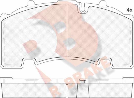 R Brake RB2135 - Bremžu uzliku kompl., Disku bremzes autodraugiem.lv