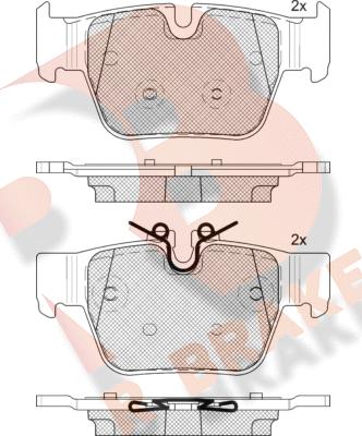 R Brake RB2393 - Bremžu uzliku kompl., Disku bremzes autodraugiem.lv