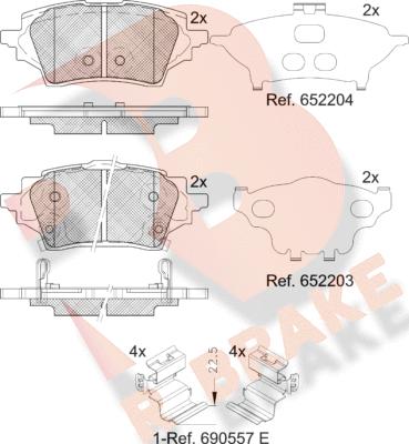 R Brake RB2397 - Bremžu uzliku kompl., Disku bremzes autodraugiem.lv