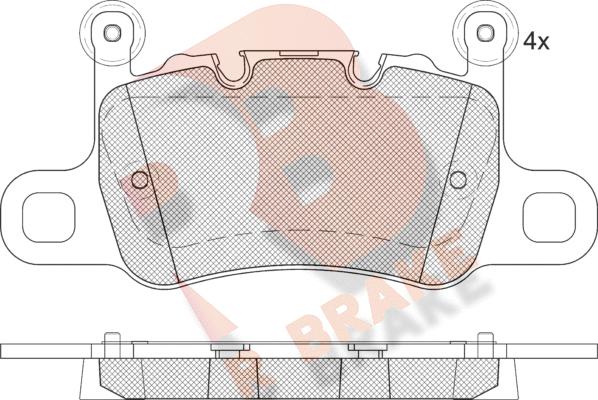 R Brake RB2348-208 - Bremžu uzliku kompl., Disku bremzes autodraugiem.lv