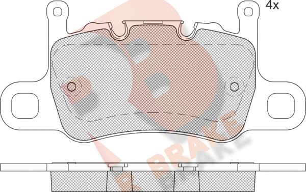 R Brake RB2348 - Bremžu uzliku kompl., Disku bremzes autodraugiem.lv