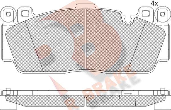 R Brake RB2358 - Bremžu uzliku kompl., Disku bremzes autodraugiem.lv