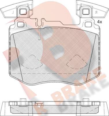 R Brake RB2367 - Bremžu uzliku kompl., Disku bremzes autodraugiem.lv