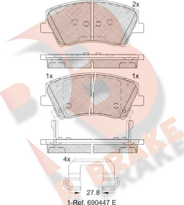 R Brake RB2314 - Bremžu uzliku kompl., Disku bremzes autodraugiem.lv