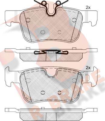 R Brake RB2327 - Bremžu uzliku kompl., Disku bremzes autodraugiem.lv