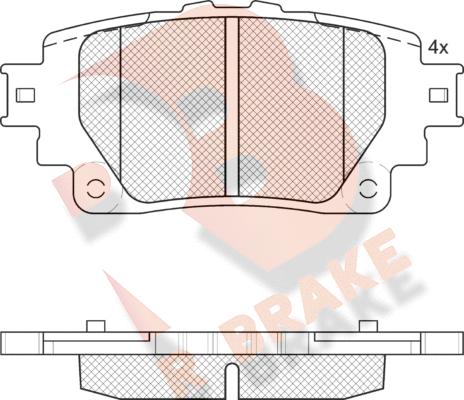 R Brake RB2376 - Bremžu uzliku kompl., Disku bremzes autodraugiem.lv