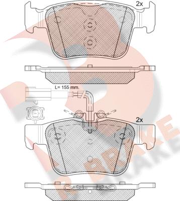 R Brake RB2299 - Bremžu uzliku kompl., Disku bremzes autodraugiem.lv