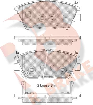 R Brake RB2293 - Bremžu uzliku kompl., Disku bremzes autodraugiem.lv