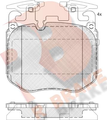 R Brake RB2265 - Bremžu uzliku kompl., Disku bremzes autodraugiem.lv