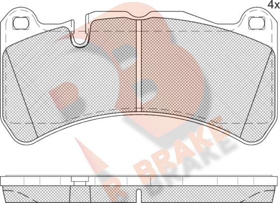 R Brake RB2260 - Bremžu uzliku kompl., Disku bremzes autodraugiem.lv