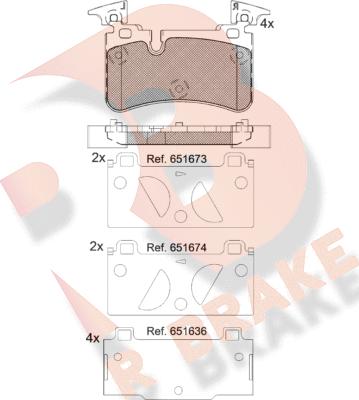 R Brake RB2209 - Bremžu uzliku kompl., Disku bremzes autodraugiem.lv