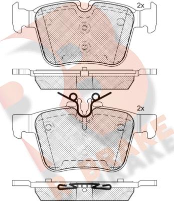 R Brake RB2214 - Bremžu uzliku kompl., Disku bremzes autodraugiem.lv