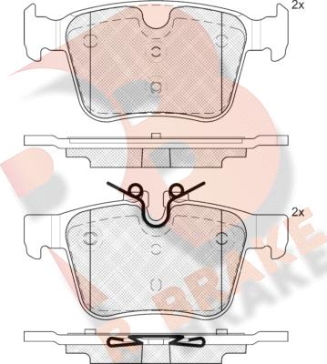 R Brake RB2232-200 - Bremžu uzliku kompl., Disku bremzes autodraugiem.lv