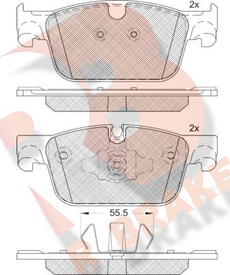 R Brake RB2276 - Bremžu uzliku kompl., Disku bremzes autodraugiem.lv