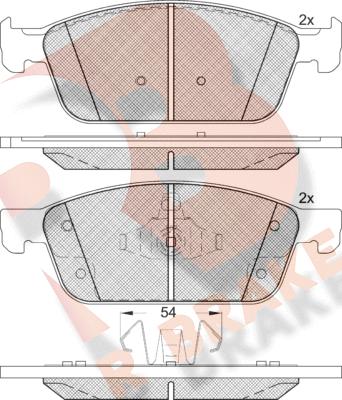 R Brake RB2273 - Bremžu uzliku kompl., Disku bremzes autodraugiem.lv