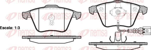 Remsa 0964.41 - Bremžu uzliku kompl., Disku bremzes autodraugiem.lv