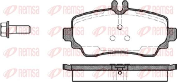 Remsa 0650.00 - Bremžu uzliku kompl., Disku bremzes autodraugiem.lv