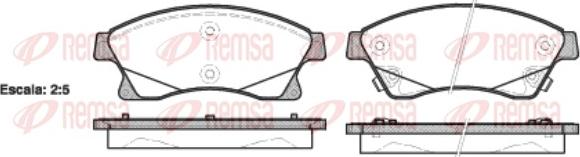 Remsa 1431.12 - Bremžu uzliku kompl., Disku bremzes autodraugiem.lv