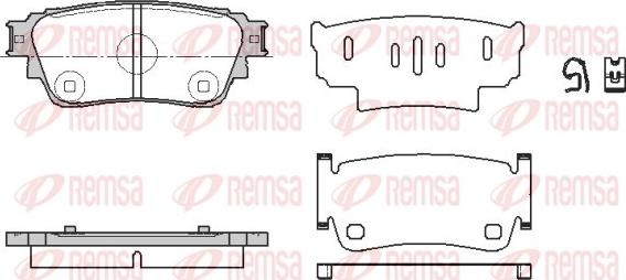 Remsa 1861.00 - Bremžu uzliku kompl., Disku bremzes autodraugiem.lv