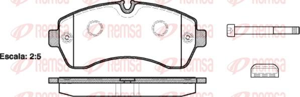 Remsa 1243.00 - Bremžu uzliku kompl., Disku bremzes autodraugiem.lv