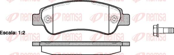 Remsa 1238.00 - Bremžu uzliku kompl., Disku bremzes autodraugiem.lv